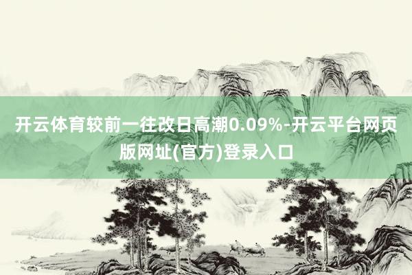 开云体育较前一往改日高潮0.09%-开云平台网页版网址(官方)登录入口